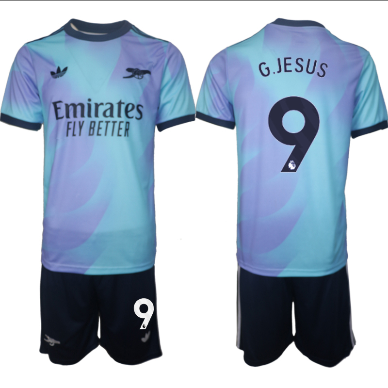 Men 2024-2025 Club Arsenal away Purple blue #9 Soccer Jersey